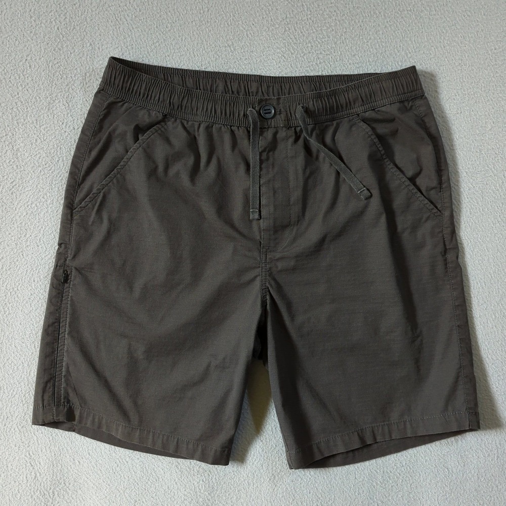 prAna Double Peak E-Waist Shorts Mens Medium Charcoal Gray Ripstop Hiking Gear